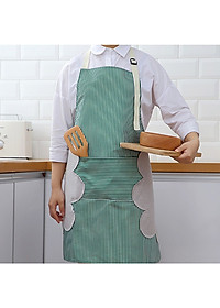 Tạp Dề Chống Thấm Nước, Dầu Mỡ Phong Cách Hàn Quốc Dễ Thương Kèm Khăn Lau Tay Chống Thấm Nước