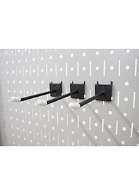 Bộ 3 móc đơn 10S Pegboard - Móc treo bằng thép sơn tĩnh điện hiện đại - Phụ kiện móc treo dụng cụ Pegboard