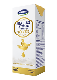 Thùng 24 hộp Sữa tươi tiệt trùng chứa tổ yến Vinamilk Green farm - hộp 180ml