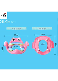 Bệt lót bồn cầu có tay vịn hình chú ếch, thu nhỏ bồn cầu cho bé ngồi vệ sinh ( Giao mầu ngẫu nhiên )