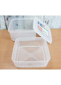 Bộ 3 hộp đựng thực phẩm Nakaya 1100ml vuông - nội địa Nhật Bản