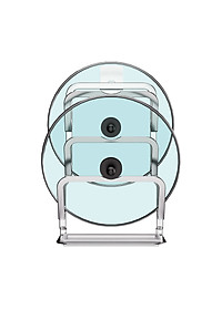 Kệ để nắp vung nồi 3 tầng inox 304 dán tường Hobby home decor TT03