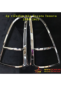 Ốp viền đèn pha, hậu xe Toyota Innova 2009-2011 mạ crom cao cấp, sáng bóng