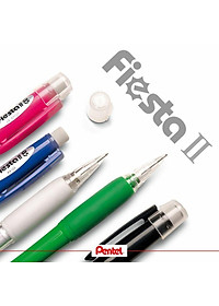 Bút chì kim Pentel Fiesta AX105 (0.5mm) và AX107 (0.7mm) trang bị đầu tẩy 4 màu lựa chọn