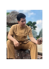 Đồ Lam Đi Chùa # Lãnh Tụ Thêu Túi Áo # Quần Áo Nam # Đồ Bộ Nam