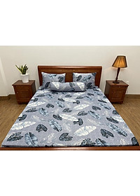 Bộ ga giường,drap trải giường,ga bo chun  thun lạnh Hàn Quốc 4 món (1 ga +2 áo gối nằm+1 áo ôm) size nệm 5-20cm