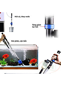 Máy hút cặn Sunsun HXS 02 / 03 Multi Function vệ sinh đáy nền thay nước bể cá tép thủy sinh
