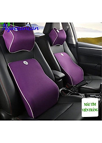 Bộ Gối Tựa Đầu Và Tựa Lưng Cao Su Non Cao Cấp Dành Cho  Ô Tô Xe Hơi