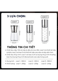 Lọ xay tiêu Inox 304 DandiHome cao cấp