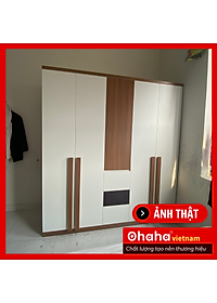 [Kèm Ảnh Thực Tế - Miễn phí vận chuyển & Lắp đặt] TỦ QUẦN ÁO GỖ CÔNG NGHIỆP CAO CẤP 5 CÁNH OHAHA - TQA039