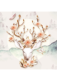 Tranh treo tường - Nai-vàng-S1557 (bộ 3 tấm)