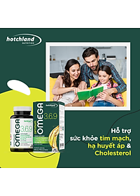 Viên uống Omega369 - Optimum Omega 3.6.9 Hotchland Nutrition hỗ trợ não bộ, thị lực, tim mạch, giảm nguy cơ đột quỵ - Hộp 60v - Hàng chính hãng nhập khẩu Mỹ