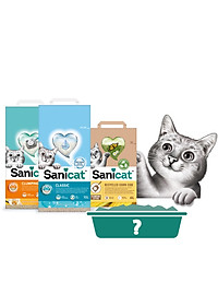 SANICAT  Cát vệ sinh Hoa Hồng - (Betonite- Đất sét) - 8L