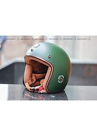 Nón bảo hiểm 3/4 ROYAL M20C xanh lính nhám