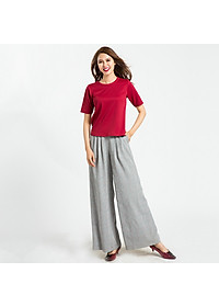 Áo Tshirt Phối Voan Hity TOP071 (Đỏ Auburn)