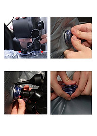 Giường hơi, Nệm hơi ô tô cao cấp phủ vải nhung thích hợp cho các chuyến dã ngoại và nghỉ ngơi trên xe hơi