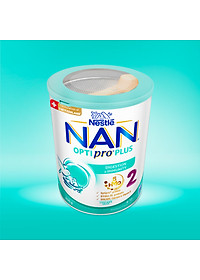 Sữa bột Nestlé NAN OPTIPRO PLUS 2 800g/lon với 5HMO Sản Xuất Tại Thụy Sĩ (6 - 12 tháng)