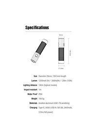 Đèn Pin Xiaomi NexTool E-Star 1200lm Khoảng Cách 190M IPX4 Sạc Type-C