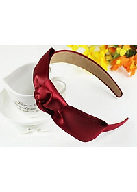 Bờm cài tóc nữ bọc lụa trơn nhiều màu BN42