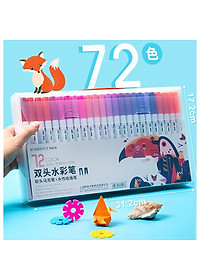 Bộ Bút lông kim 2 đầu brush dùng để vẽ, tô màu,Sketch hoặc viết calligraphy-set 48/72/100 màu Laluna- B63