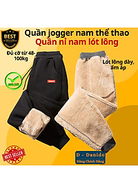 Quần gió lót lông QD2 ấm áp thời trang cho nam, Quần nỉ jogger lót lông QD1 sang trọng và dày dặn D Danido