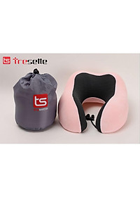 Gối chữ U, gối kê cổ choàng cổ cao su non cao cấp Tresette nhập khẩu Hàn Quốc Êm Ru dùng trong văn phòng, tầu xe
