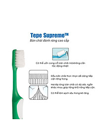 Bàn Chải Đánh Răng Mềm Tepe Supreme (1 Cây) - Lông Dài Ngắn Xen Kẽ, Làm Sạch Kẽ Răng, Bảo Vệ Nướu - Nhập Khẩu Thuỵ Điển