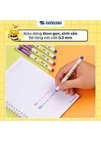 Hộp 10 cây Bút lông kim - Bút mực nước Beebee Thiên Long FL-04 mực tím