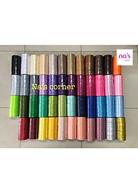 Dây ruy băng lụa 1cm cuộn 20m màu trơn