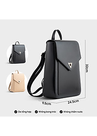 Balo Yuumy ( Thời trang nữ nắp gập dáng hộp cỡ lớn - Balo da Smooth YBA98 )