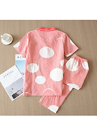 Pijama nữ thô đũi, Đồ bộ mặc nhà mùa hè ngắn tay cho nữ Azuno AZ2992
