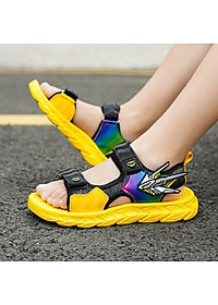 Sandal bé trai Robot chiến binh màu vàng năng động và cá tính cho trẻ em 4 - 12 tuổi đế siêu nhẹ chống trơn cao cấp ST62