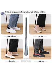 Đón gót giày dài 70cm gỗ Chiu Liu nguyên khối sơn mài VIP - DGH911 - Đón giày mọi tư thế cho Nam & Nữ