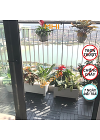 Miếng nhựa lót sàn uPVC cao cấp MHI-ECO, Tấm nhựa trải sàn trang trí ban công / sân vườn / sân thượng; lót sàn chống trơn trượt nhà tắm / bể bơi - Hàng Việt Nam chất lượng cao
