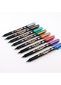 Set 8 Màu Bút lông Marker 2mm kim loại lấp lánh dựa trên nước ,Bút Nghệ Thuật Cho Học Sinh, BAOKE/MP570