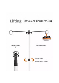 Đồ cắm trại giá treo đèn 3 chân Naturehike campoutvn NH17D015-J du lịch dã ngoại 1m94 xếp gọn chắn chắn có cọc giữ chân khi có gió A113