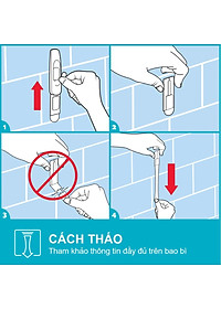 Móc dán tường chống thấm nước Command 3M vỉ 2 cái cỡ vừa chịu lực 1.3kg - Độ bền cao, bám cực chắc, tháo cực dễ 17001B