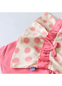 Bộ quần áo lửng bé gái họa tiết Bi hồng cổ tim - AICDBGPSKEXJ - AIN Closet