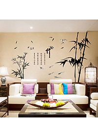 Decal Giấy dán tường bụi trúc đơn sắc XL8237