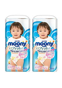 Combo 2 Gói Tã Quần Cao Cấp Moony Nhật Bản Bé Gái XL38 (38 Miếng)