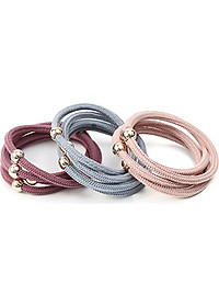 Sét 40 dây buộc tóc xuất Hàn 1 hạt HD08 hộp giấy đen