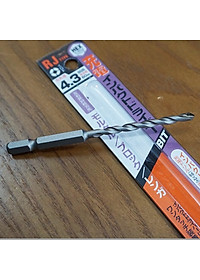 Combo Vít bê tông 5mm đầu dù P560 & Mũi khoan tường 4.3mm đuôi lục giác Unika (không cần dùng tắc kê nhựa)