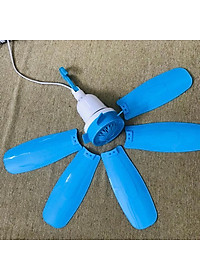 Quạt trần mini quạt treo màn cực mát tiết kiệm điện màu xanh
