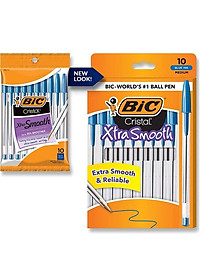 Bút bi Bút BIC Ngòi Siêu Êm Cristal Xtra Smooth Ball Point Pen, cỡ ngòi 1.0 mm, 1 cây màu xanh đỏ hoặc đen