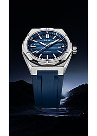 Đồng hồ nam chính hãng I&W CARNIVA 711G-S1 hàng mới,Kính sapphire chống xước ,Chống nước 50m ,Bảo hành chính hãng,Máy cơ (Automatic),dây cao su cao cấp, mặt xanh thiết kế đơn giản dễ đeo