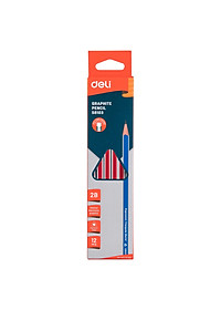 Bút 2B kèm tẩy Deli - sọc neon nhiều màu - 12 cây/hộp - E37013 / E37014 / E37015 / E37016/ E37000/ E58103/ E10902