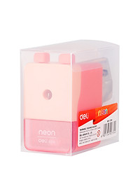 Gọt chì quay tay Deli 739 Chuốt bút chì quay tay Giao màu ngẫu nhiên