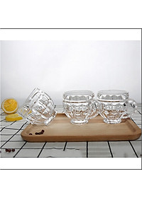 Bộ 6 Ly Thủy Tinh Có Quai Cầm Hàng Cao Cấp 180ML - HÀNG CHÍNH HÃNG MINIIN