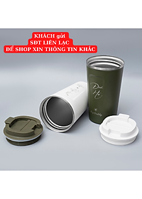 Cốc giữ nhiệt 510ml KHẮC TÊN ly coffee inox 304, bình giữ nhiệt 12h tặng Sticker trang trí