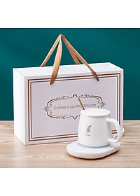 Cốc hâm nóng đồ uống   ,đa năng  ,kèm đế  và thìa mạ vàng cao cấp có hộp đựng sang trọng , có  thể làm quà tặng cho bạn bè người thân